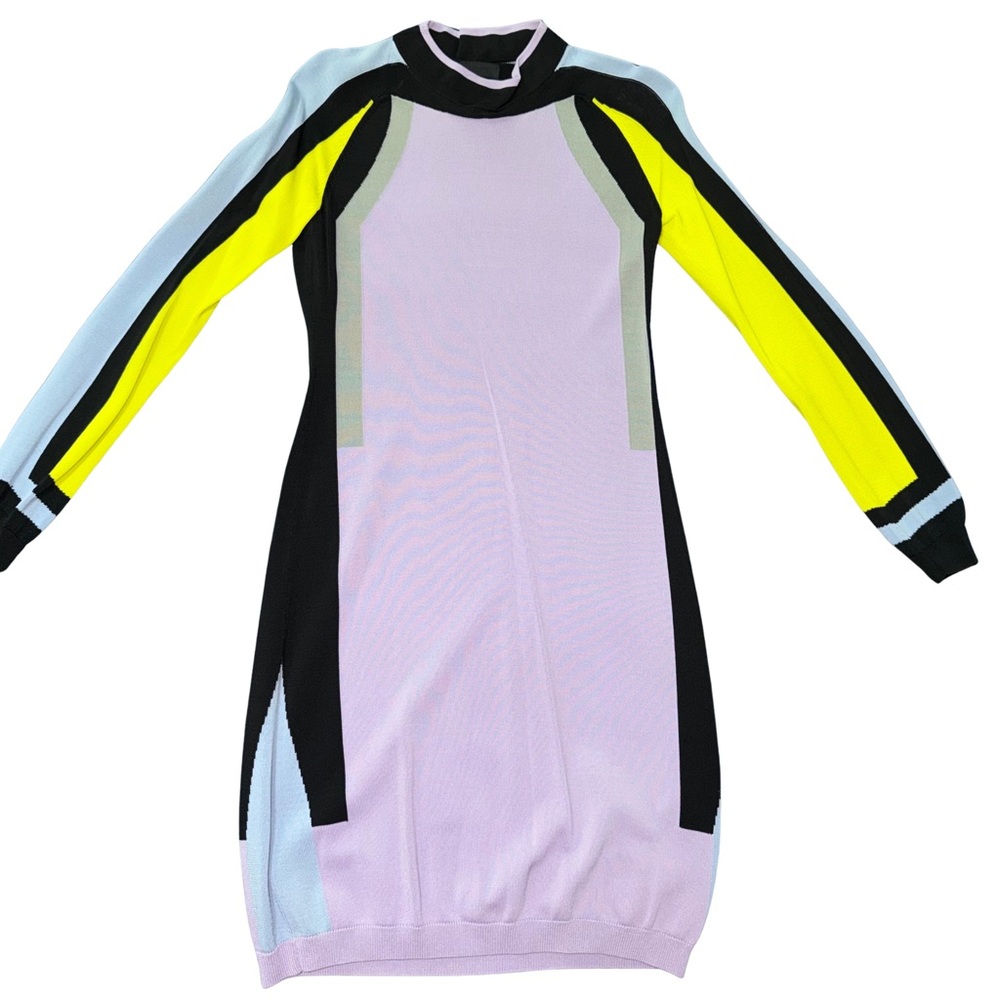 Colorblock Long Sleeve Dress